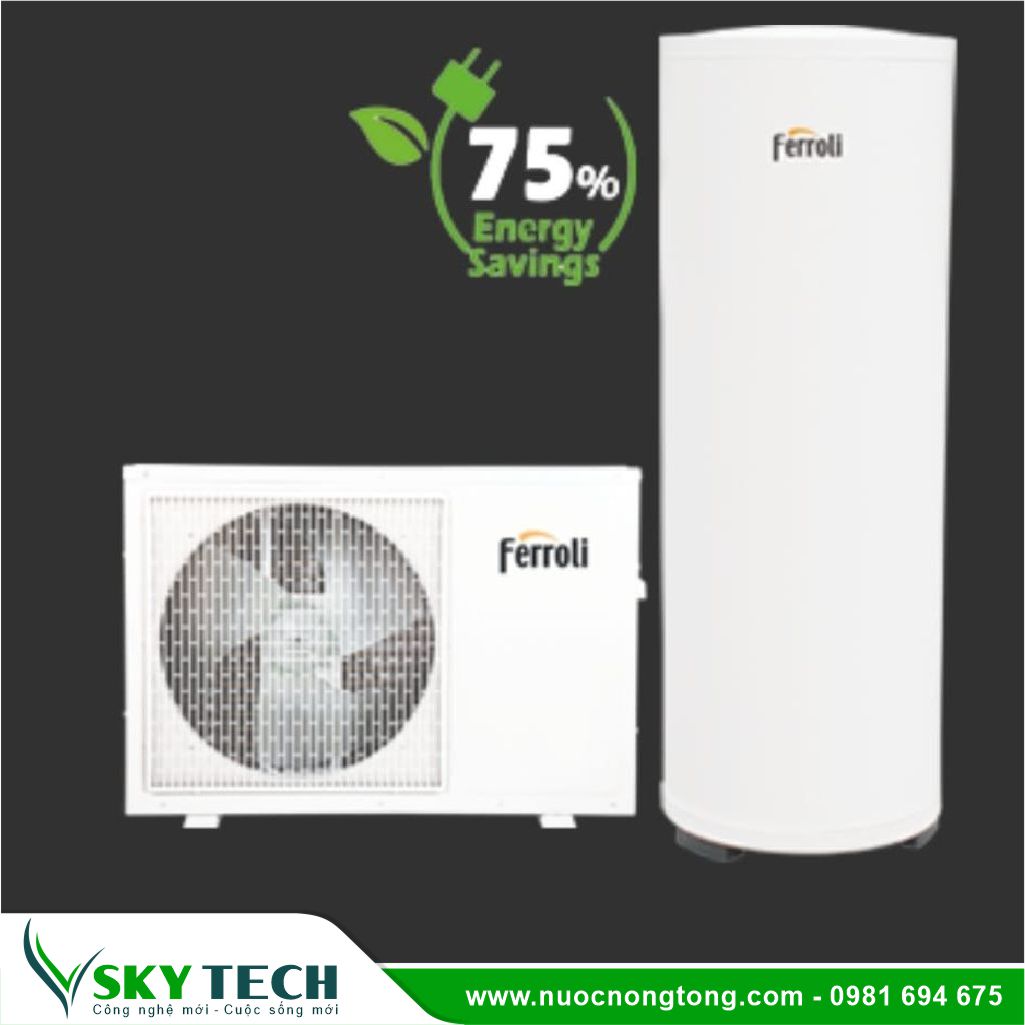 Ferroli 02 Bình chứa nước nóng Ferroli Heatpump FRSX 200L