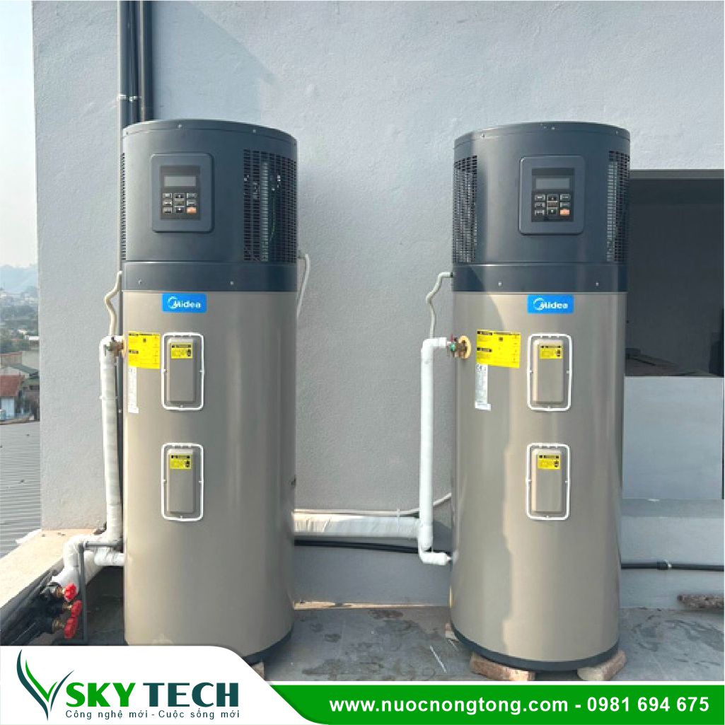 Midea 016 Máy bơm nhiệt Midea All in one RSJ23-300RDN3-B loại 300L