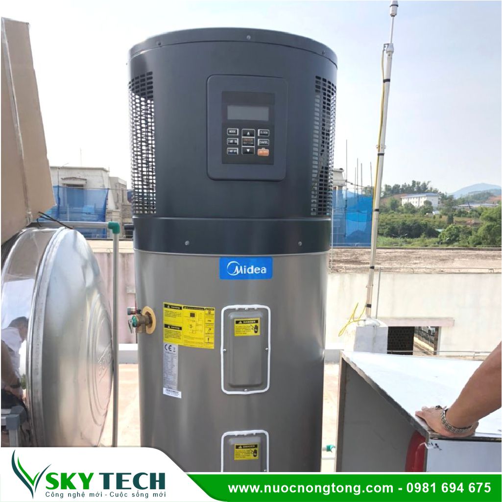 Midea 025 Máy bơm nhiệt Midea All in one RSJ23-300RDN3-B loại 300L