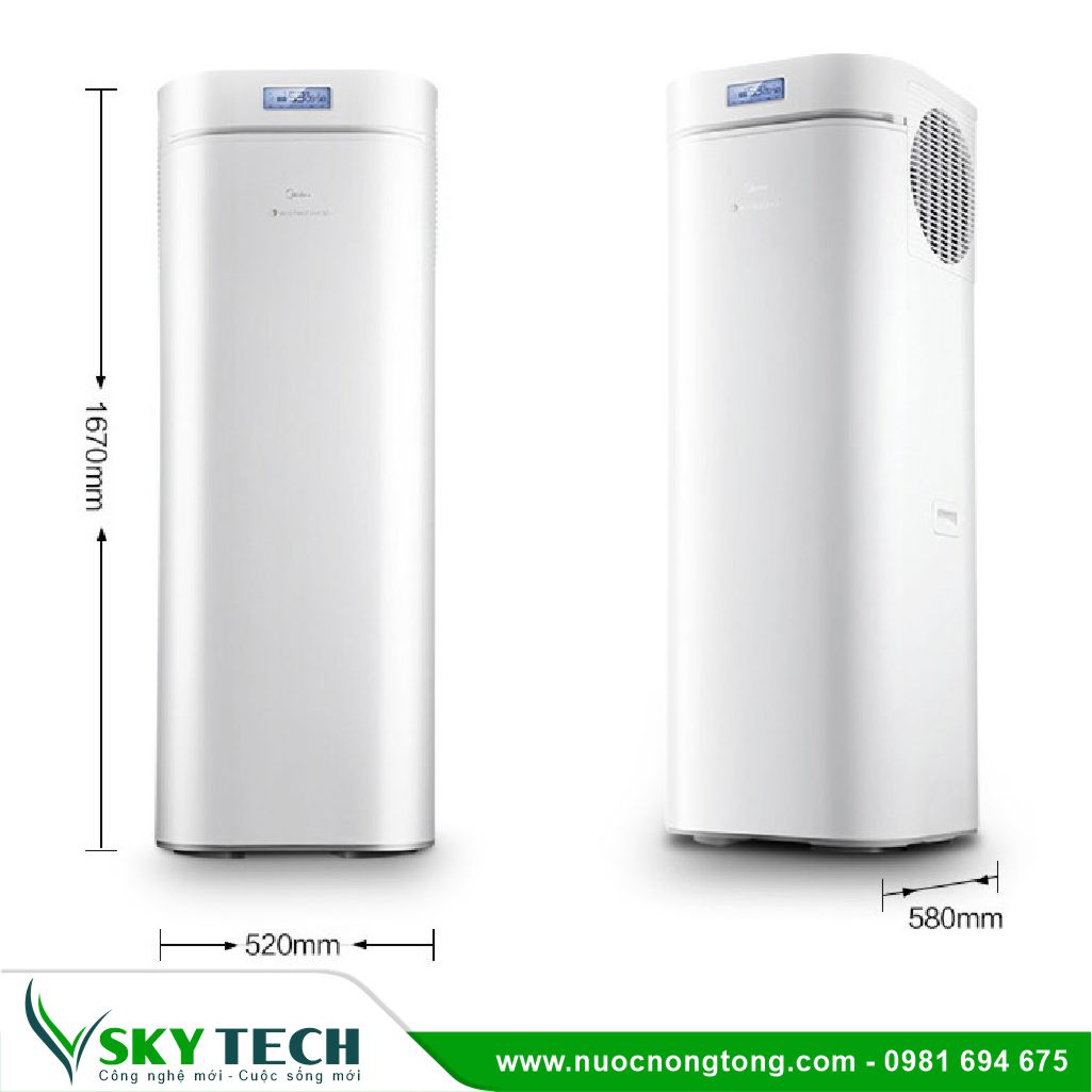 Midea 033 Máy bơm nhiệt Combo All in one Midea RSJ-18/180RDN3-E2 180L