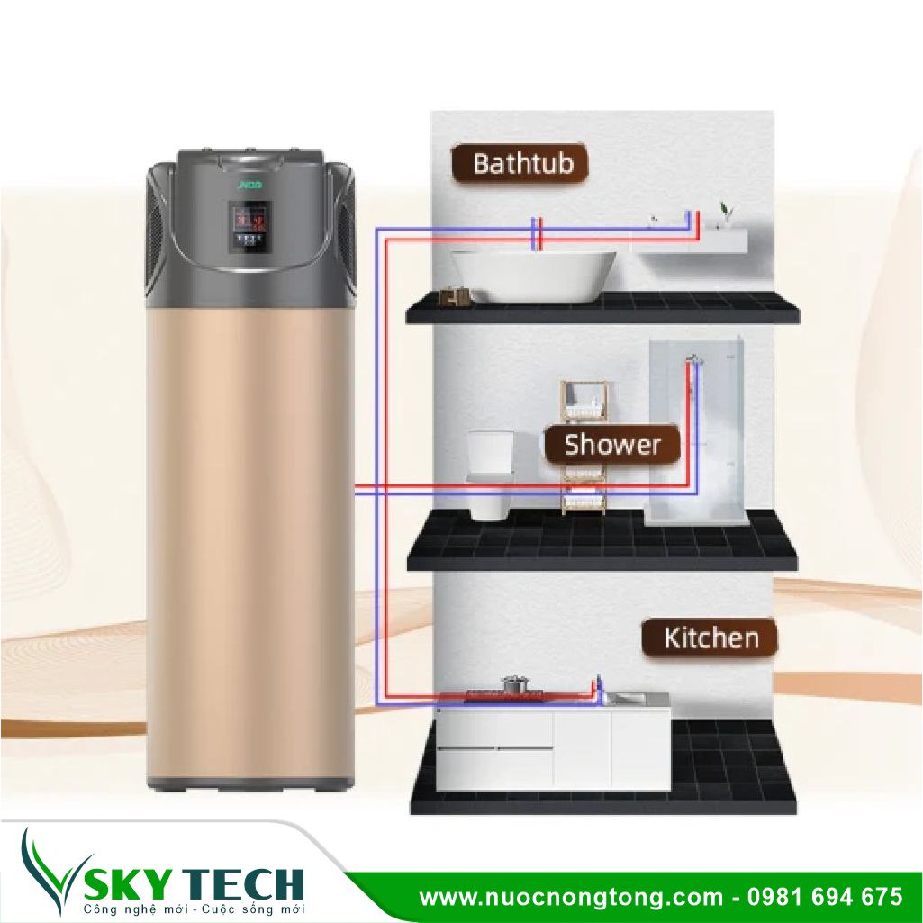 New Energy 01 Máy Bơm nhiệt Heat Pump 200 lít New Energy