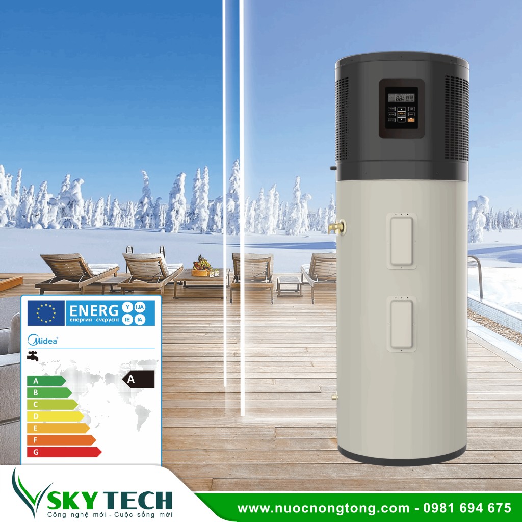 Bom nhiet Heat pump All in One Keangnam (4) Máy Heat Pump Keangnam All In One 250L