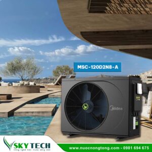 Máy bơm nhiệt bể bơi Midea MSC-120D2N8-A công suất lớn