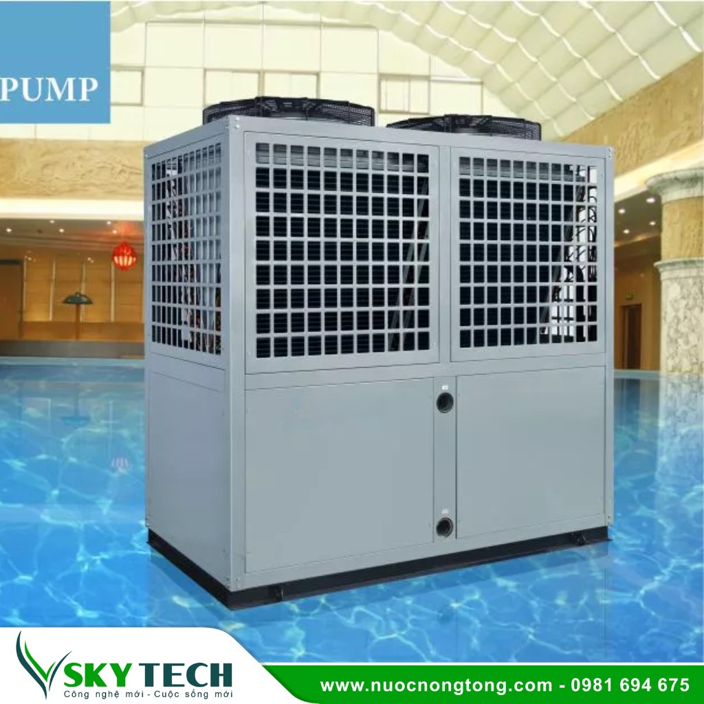 Bom nhiet cho be boi SKY Tech 001 (2) Máy bơm nhiệt Heat Pump cho bể bơi KNP250