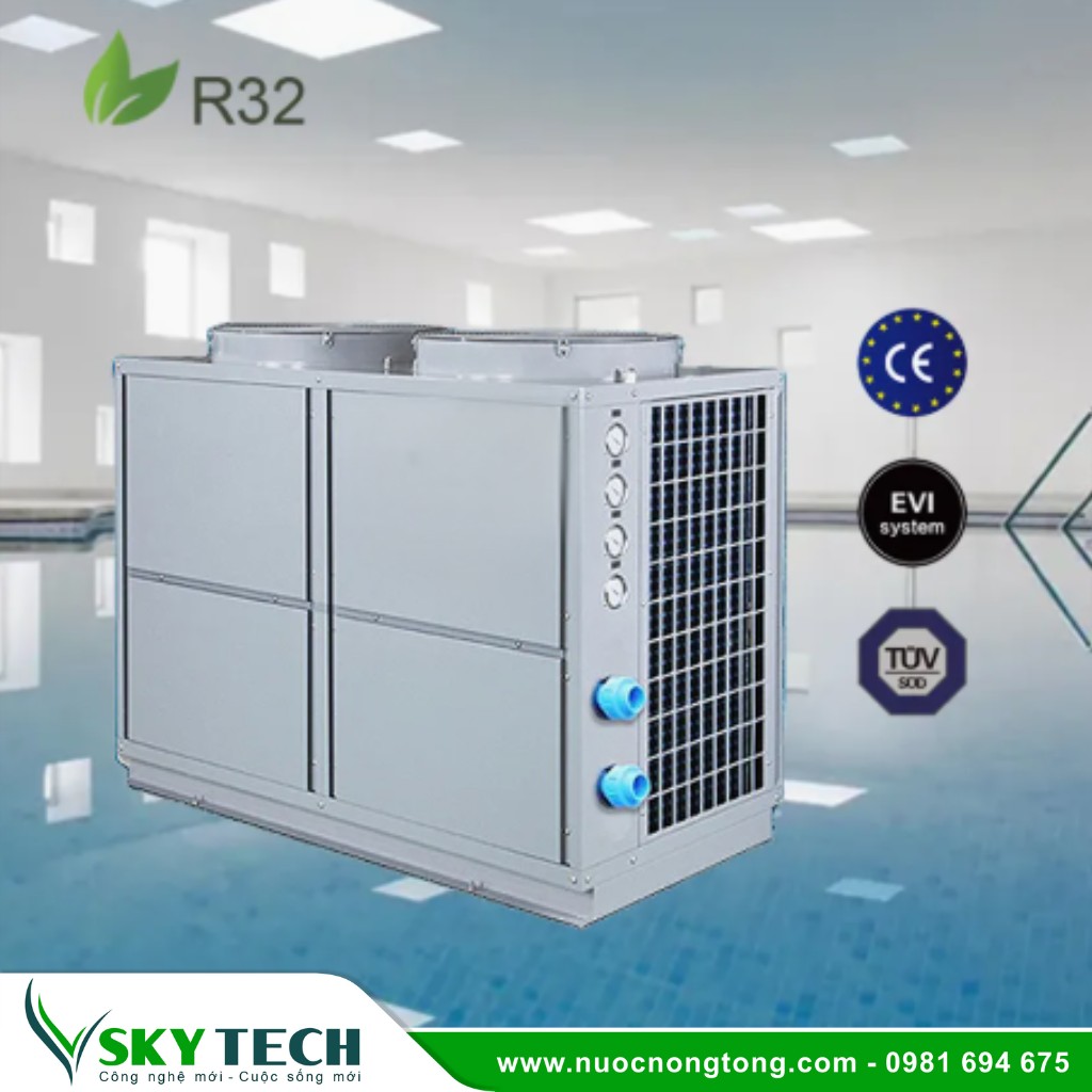 Bom nhiet cho be boi SKY Tech (4) Máy bơm nhiệt Heat Pump cho bể bơi KNP400