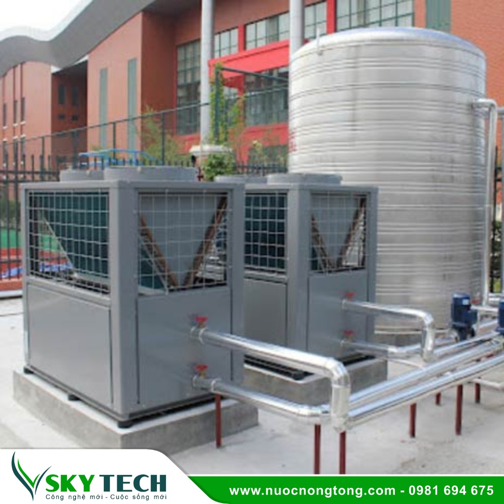 Bom nhiet cho benh vien SKY Tech 003 (2) Máy bơm nhiệt Heat Pump công nghiệp cho bệnh viện KN-150C