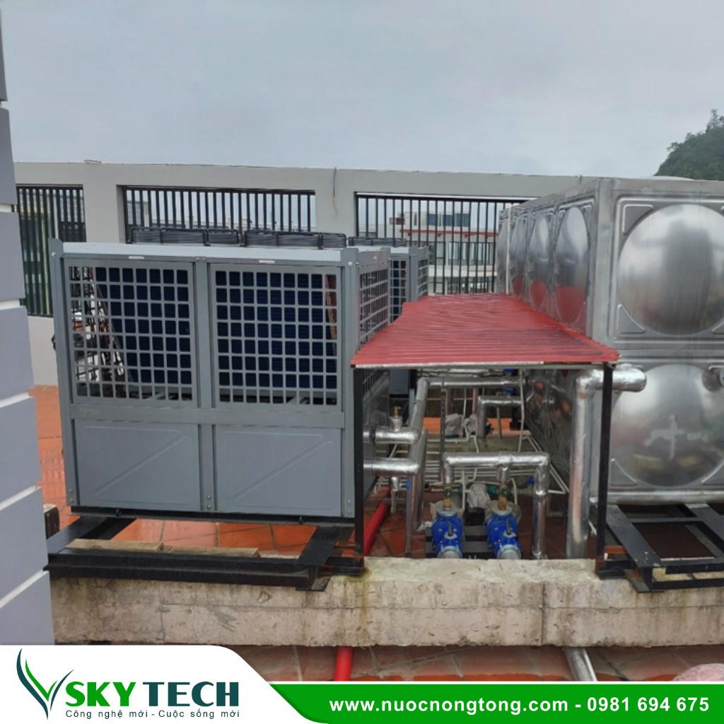 Bom nhiet cho benh vien SKY Tech 003 (3) Máy bơm nhiệt Heat Pump công nghiệp cho bệnh viện KN-150C
