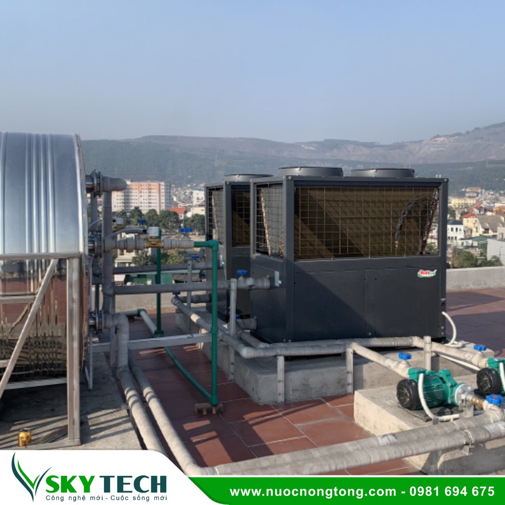 Bom nhiet cho benh vien SKY Tech 003 (4) Máy bơm nhiệt Heat Pump công nghiệp cho bệnh viện KN-150C