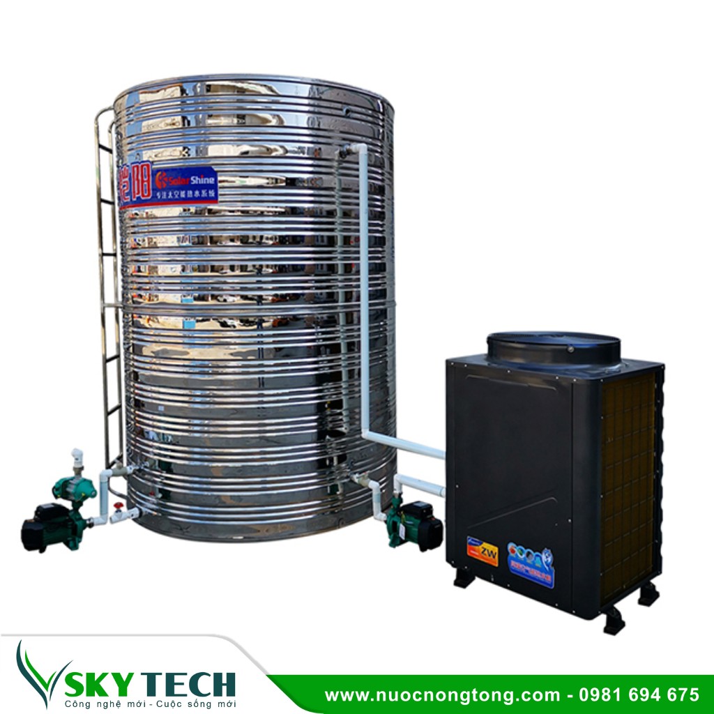 Bom nhiet cho khach san SKY Tech 001 (2) Máy bơm nhiệt Heat pump SKY-17 cho Khách sạn