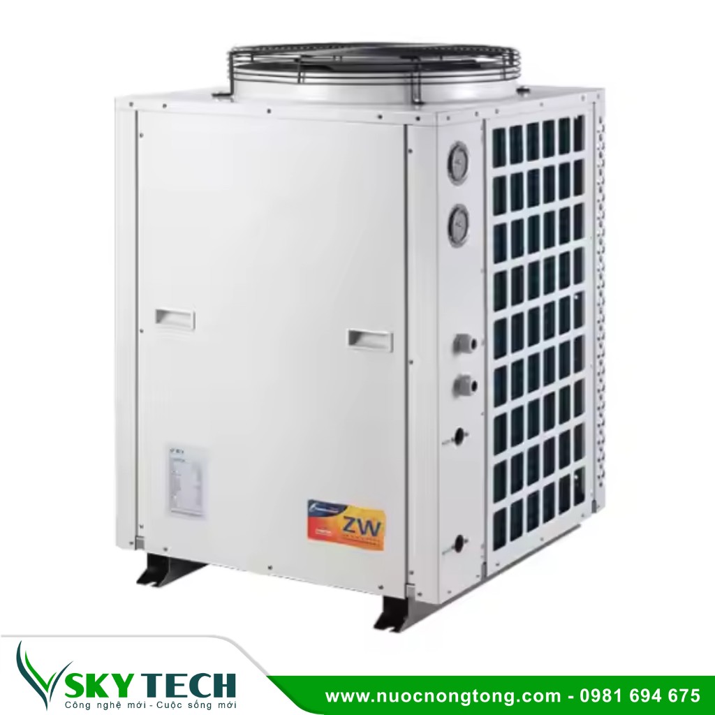 Bom nhiet cho khach san SKY Tech 002 (3) Máy bơm nhiệt công suất lớn SKY-10 cho Khách sạn