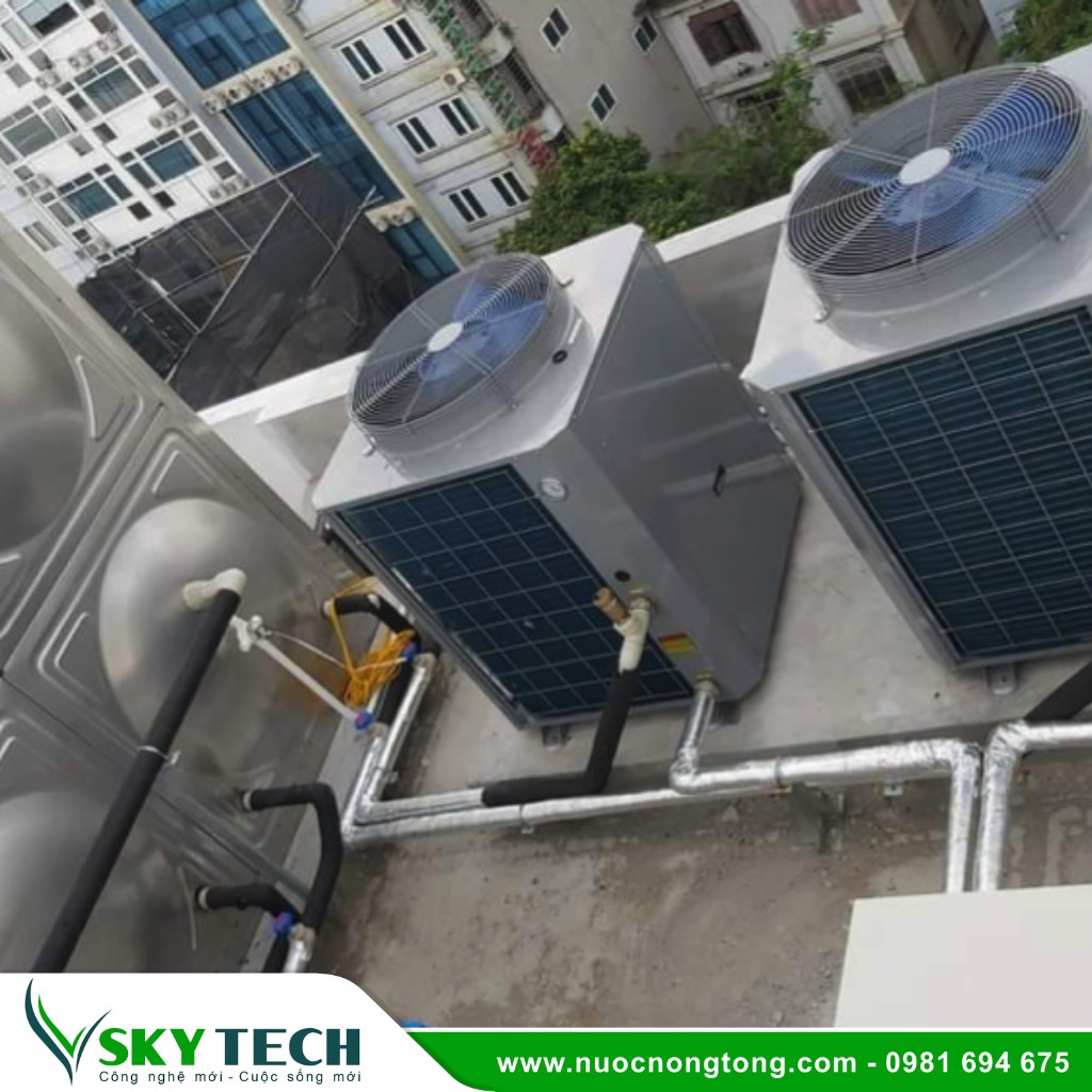 Bom nhiet cho khach san SKY Tech 018 (1) Máy bơm nhiệt công nghiệp Korewin KWH-05S