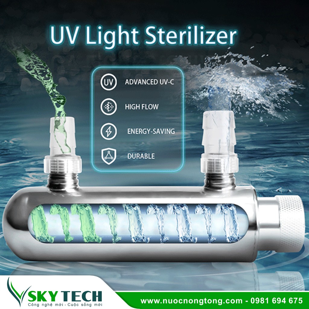 Den UV Diet khuan (5) Thiết bị khử trùng nước trong Hệ thống lọc nước công nghiệp