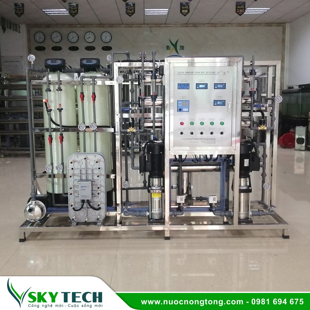 Loc nuoc cong nghiep SKY Tech 0024 (3) Hệ thống RO EDI 500L/giờ: Lọc nước tinh khiết vượt trội