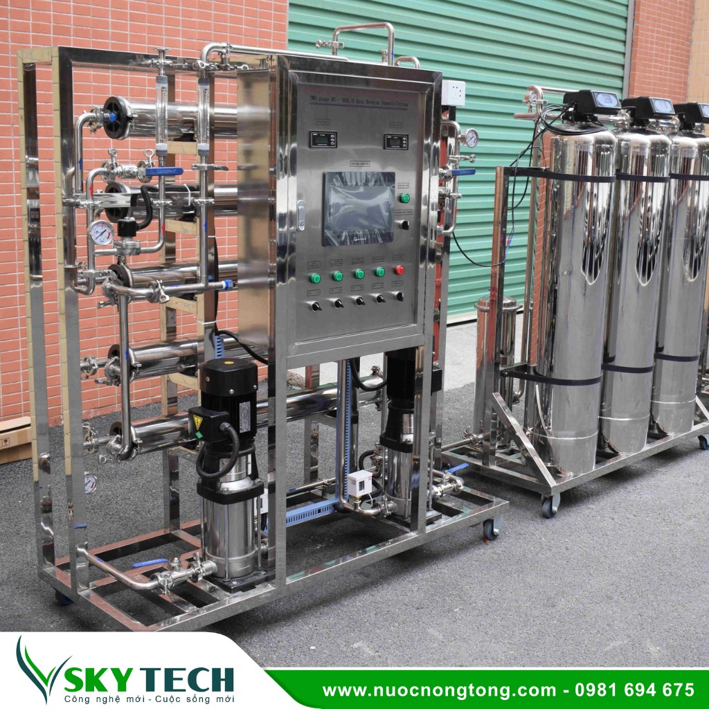 Loc nuoc cong nghiep SKY Tech 0033 (2) Hệ thống lọc nước EDI 500L/h khử khoáng công nghiệp