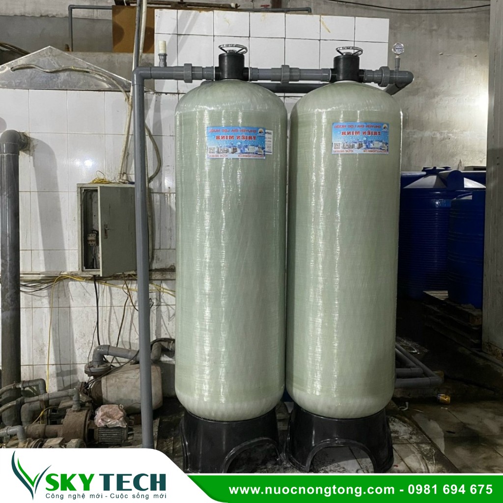 Loc nuoc sinh hoat SKY Tech 0011 (2) Hệ thống xử lý nước giếng khoan (FST-3000) 3000L/h