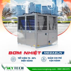 Máy bơm nhiệt Heat pump R1234YF Megasun – Không ODP và GWP<1