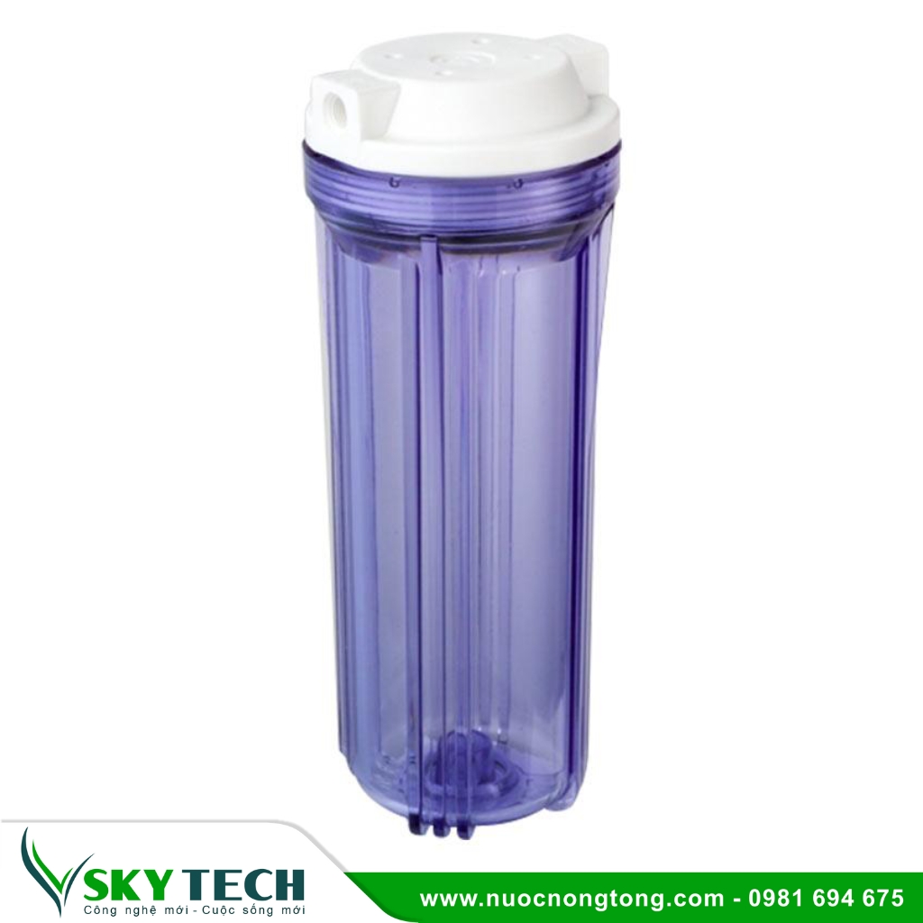 Phu kien loc nuoc SKY Tech 0003 (4) Cốc lọc 10 inch (nhựa trong) dùng cho máy công suất nhỏ