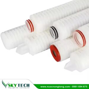 Lõi lọc PP giấy xếp 0.2micro 20 inch 222/Fin, Silicone O-rings