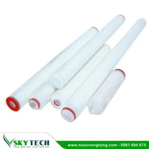 Lõi lọc PP giấy xếp 0.2micro 20 inch 222/Fin, Silicone O-rings