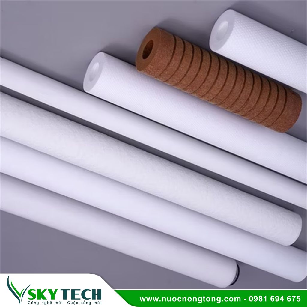 Phu kien loc nuoc SKY Tech 0039 (4) Lõi lọc tinh 20 inch -0,1 µm 20″ 0.1mc sợi bông PP