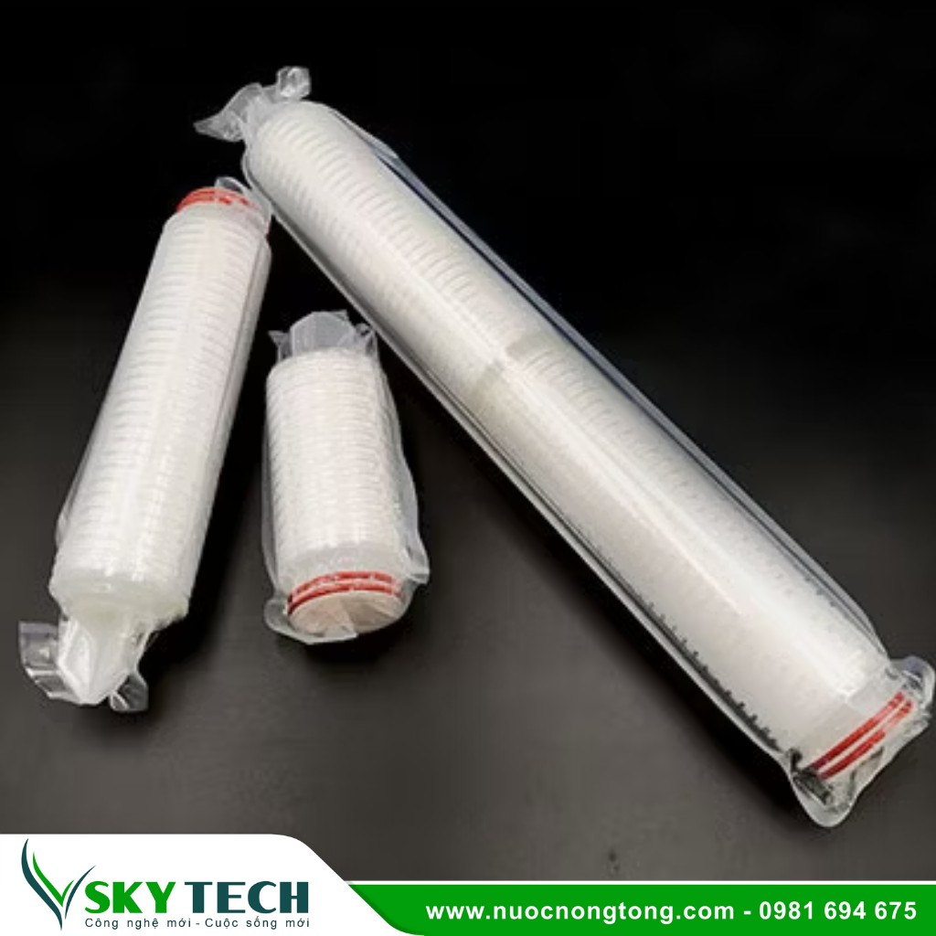 Phu kien loc nuoc SKY Tech 0042 (3) Lõi lọc nước Xác khuẩn 0,2 µm 40″ 0.2mc bọc nhựa