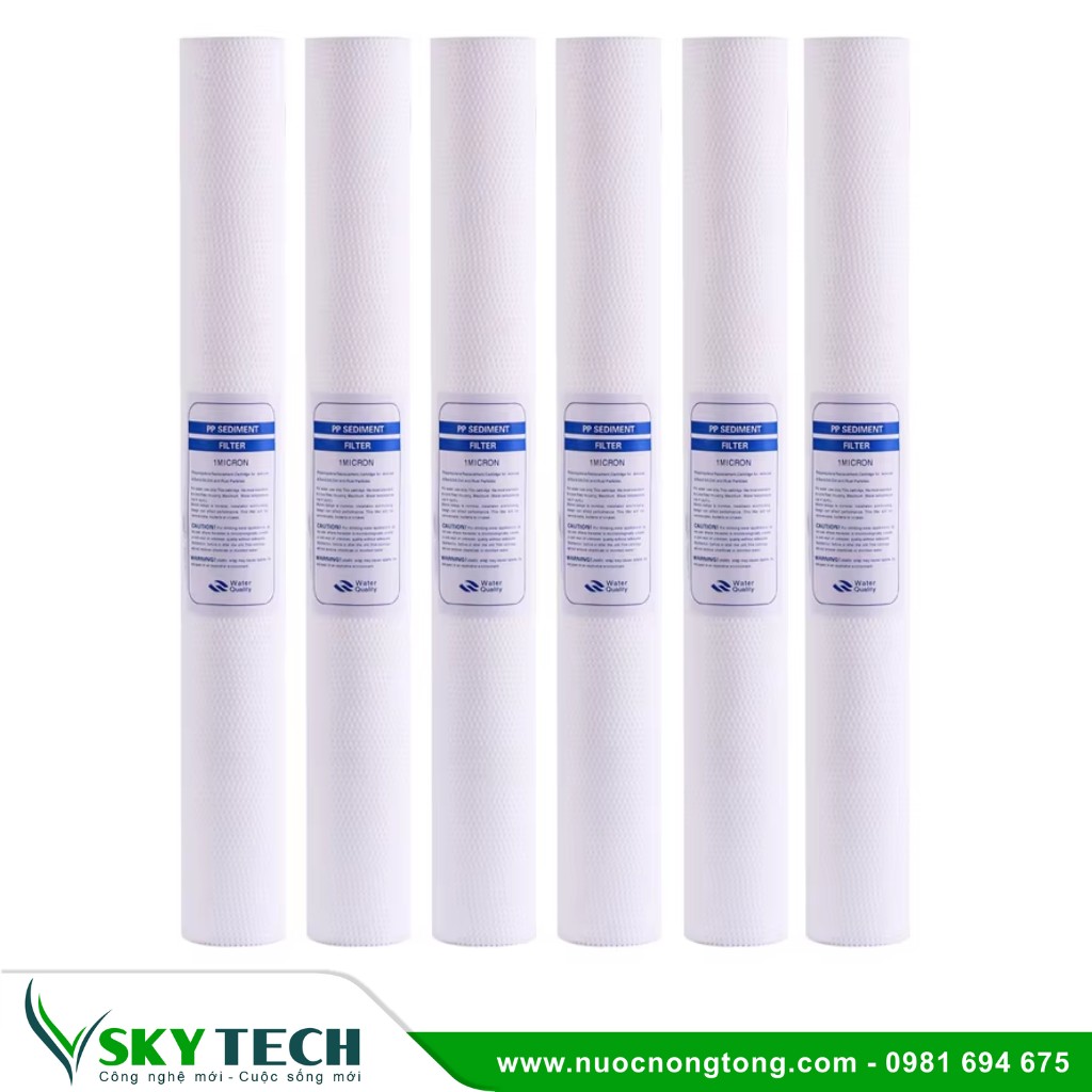 Phu kien loc nuoc SKY Tech 0044 (4) Lõi lọc thô PP 30 inch 5 micron: Loại bỏ tạp chất và bụi bẩn