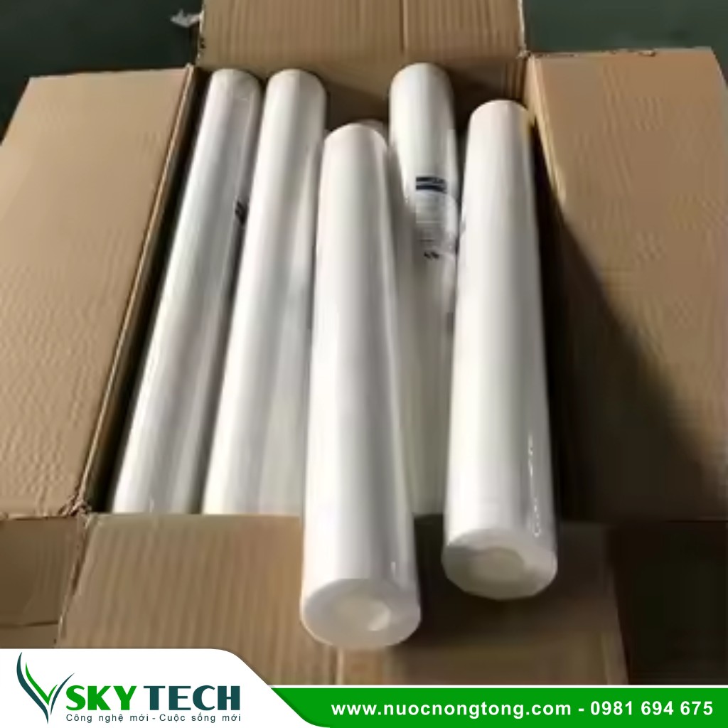 Phu kien loc nuoc SKY Tech 0046 (3) Lõi lọc bông nén 20 inch 5mc: Loại bỏ tạp chất hoàn hảo