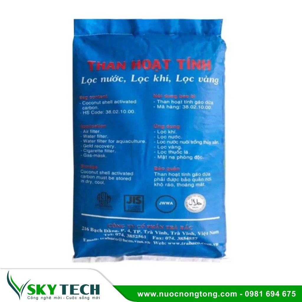 Than hoạt tính Trà Bắc TB7, lodine: nhỏ hơn 600 mg/g
