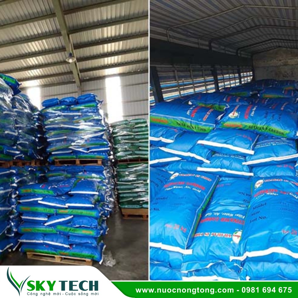 Vat lieu loc nuoc SKY Tech 0008 (3) Than hoạt tính Trà Bắc TB6, lodine: 600 – 700 mg/g