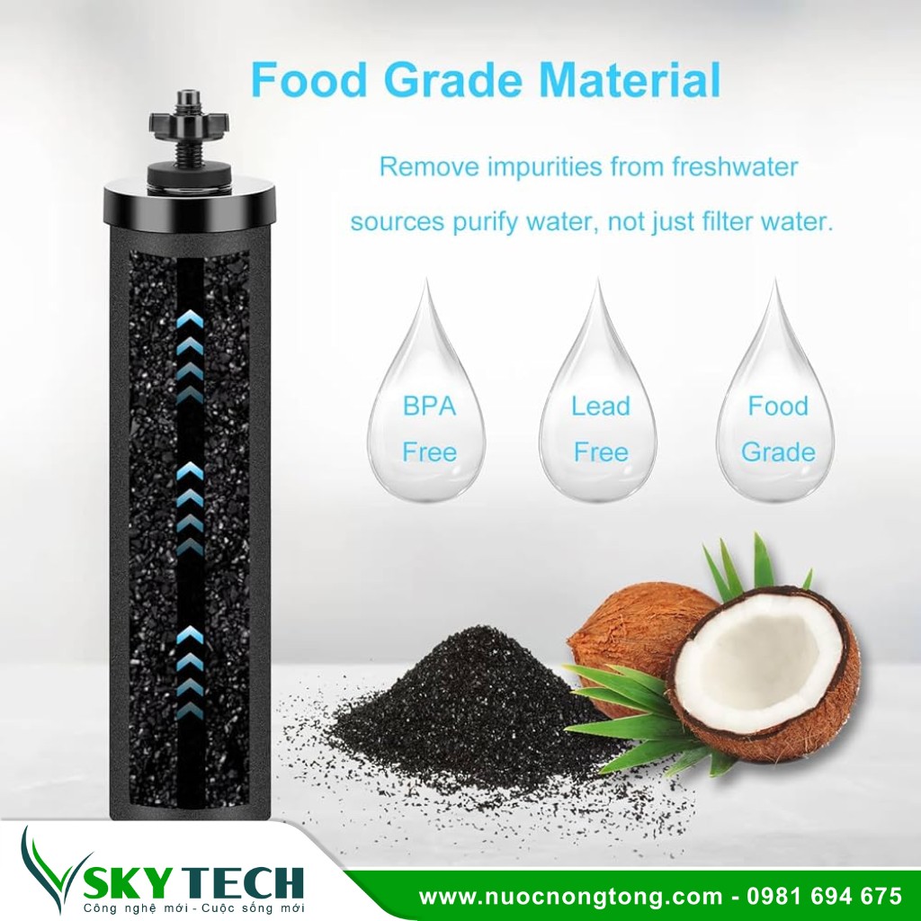 Vat lieu loc nuoc SKY Tech 001 (4) Than hoạt tính lọc nước chất lượng cao, giá tốt nhất