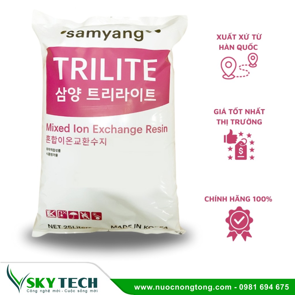 Vat lieu loc nuoc SKY Tech 0015 (2) Hạt nhựa Mixbed Trilite SM300 (Hàn Quốc)