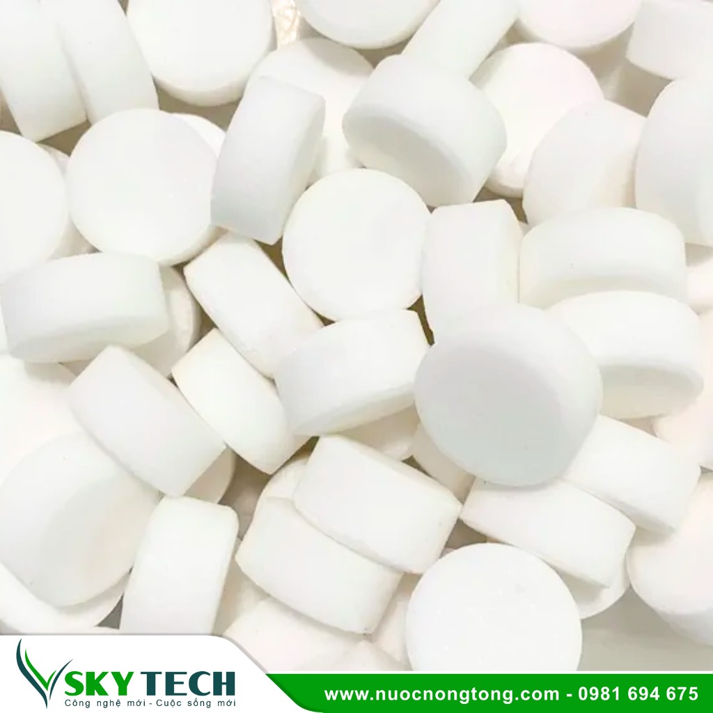 Vat lieu loc nuoc SKY Tech 0033 (2) Muối viên tinh khiết Ấn Độ Tablet Salt (Bao 25kg)