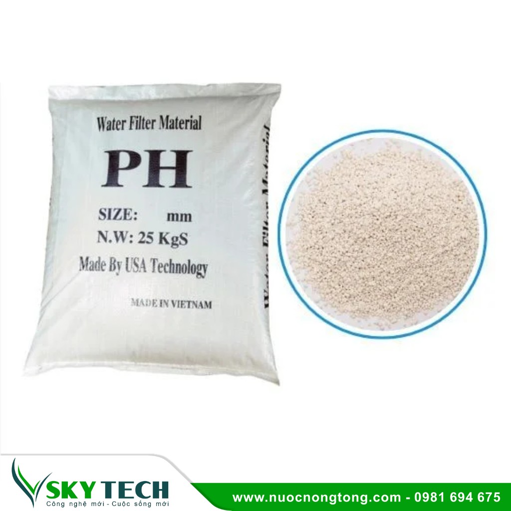 Vat lieu loc nuoc SKY Tech 0045 (4) Hạt nâng pH Việt Nam: Điều chỉnh pH trong nước hiệu quả