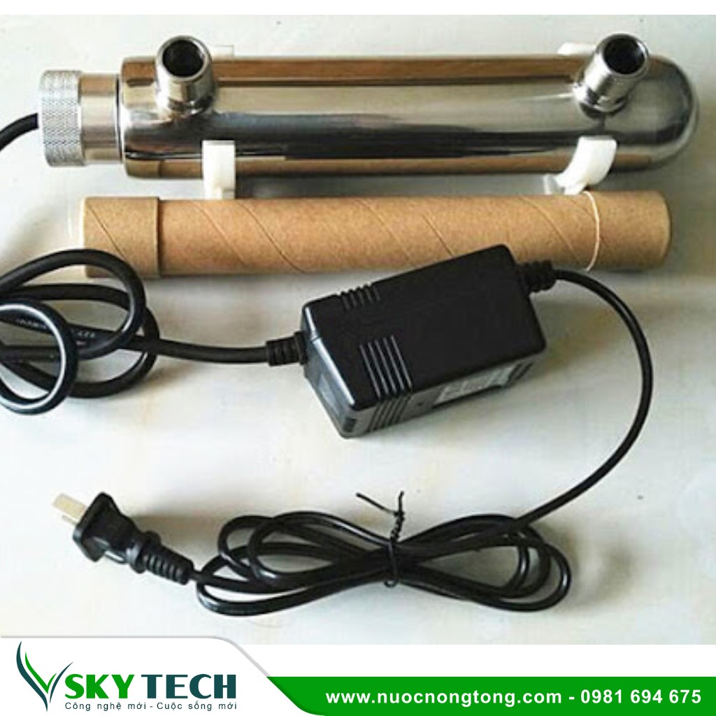 Vat tu phu kien loc nuoc SKY Tech 016 (3) Bộ đèn UV diệt khuẩn nước (STERILIZER) SST-6W lưu lượng 0,5GPM