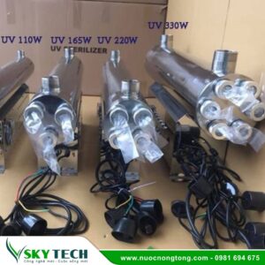 Bộ đèn UV diệt khuẩn nước SS 330W 72GPM lưu lượng 16m3/h