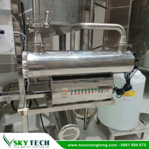 Bộ đèn UV diệt khuẩn nước SS 660W 144GPM lưu lượng 35m3/h