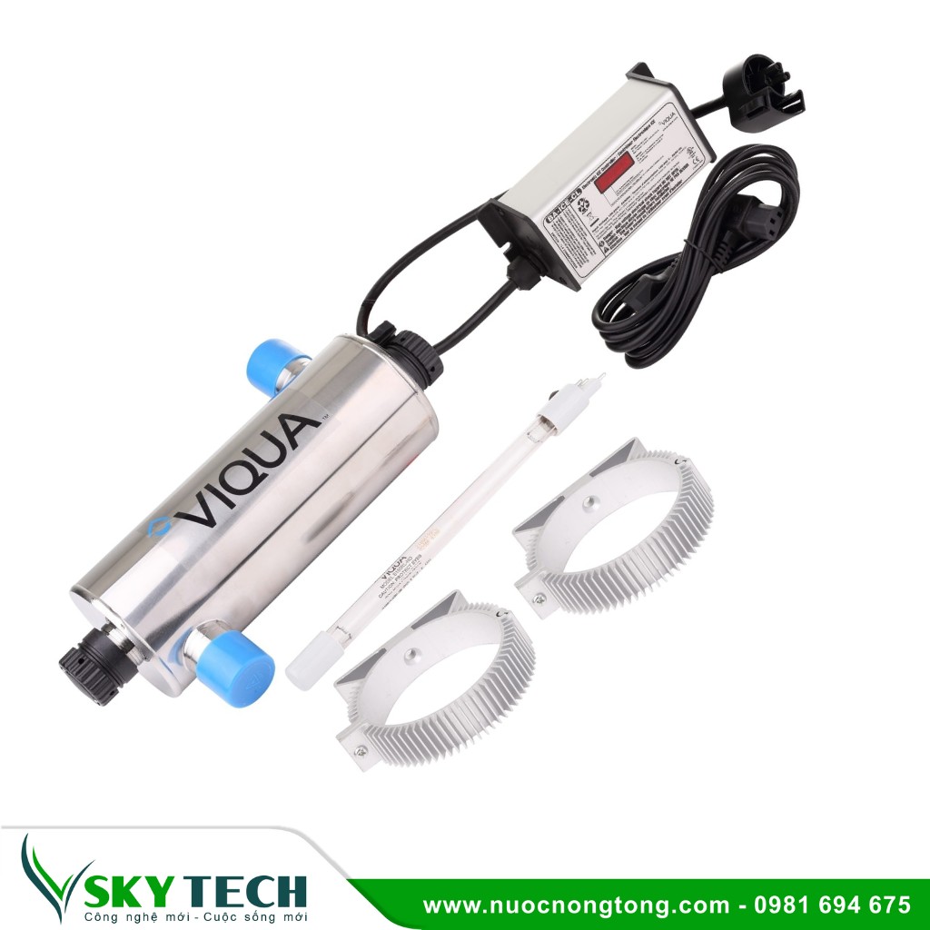 Vat tu phu kien loc nuoc SKY Tech 025 (2) Bộ đèn UV diệt khuẩn nước Viqua Canada VH150 (2,7m3/h)