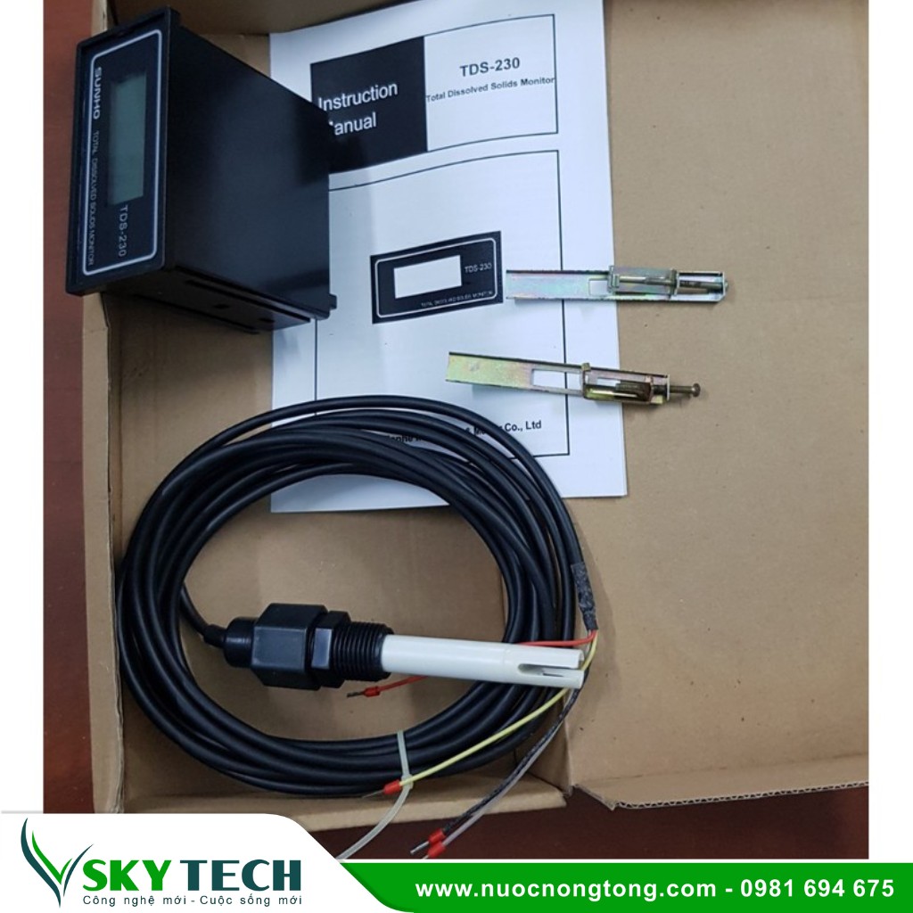 Vat tu phu kien loc nuoc SKY Tech 033 (2) Đồng hồ đo Độ dẫn điện Sunho – CM230 chính hãng