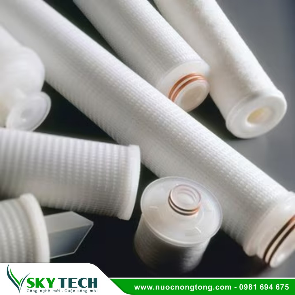 Vat tu phu kien loc nuoc SKY Tech 044 (2) Lõi lọc nước Xác khuẩn 0,2 µm 30″ 0.2micron bọc nhựa