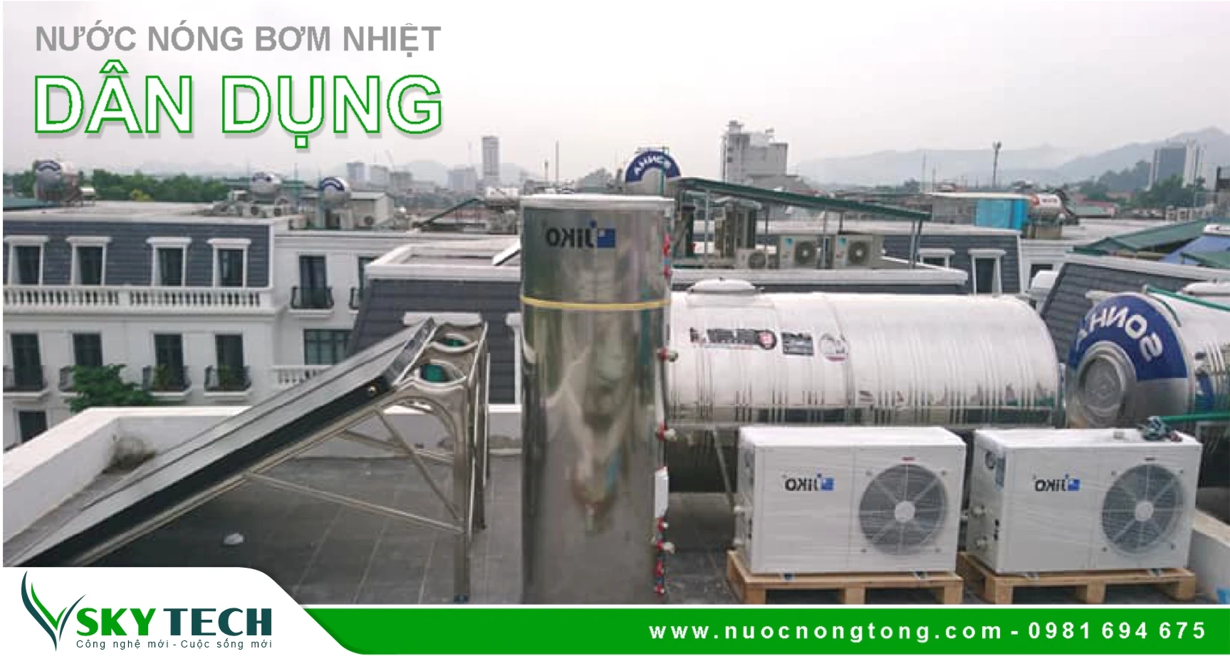 Máy nước nóng Bơm nhiệt Heatpump nhập khẩu tại Thái Bình