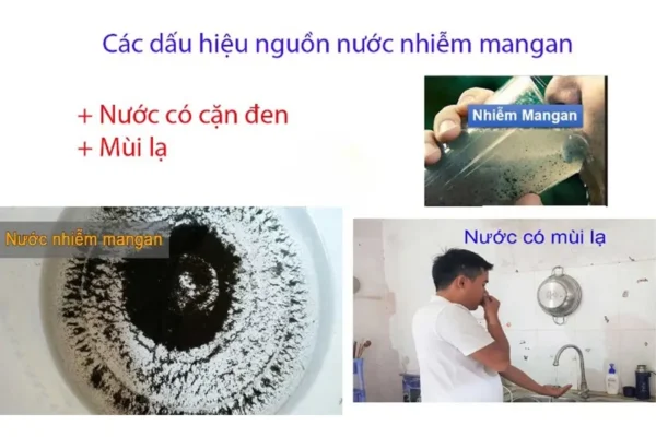 Cách nhận biết và xử lý nguồn nước nhiễm Mangan