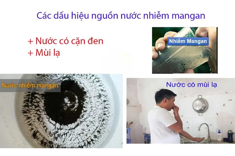 Cách nhận biết và xử lý nguồn nước nhiễm Mangan
