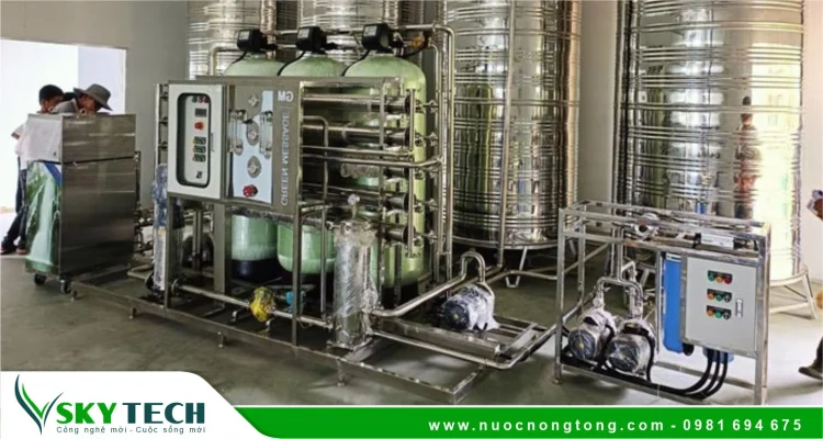 Báo giá Dây chuyền lọc nước RO tinh khiết đóng chai, đóng bình