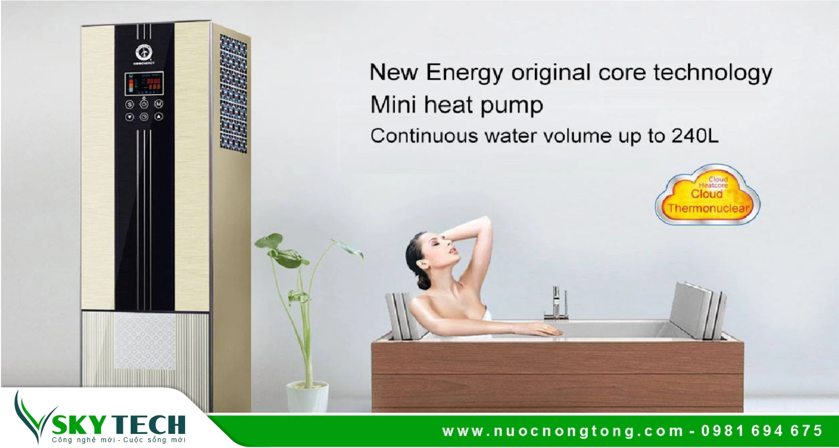 Hải Dương: Cung cấp máy nước nóng trung tâm Heatpump nhập khẩu